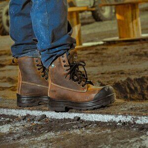 NEW ROYER Mens 4-Density Thinsulate Work Boots Waterproof Composite Toe Size 10